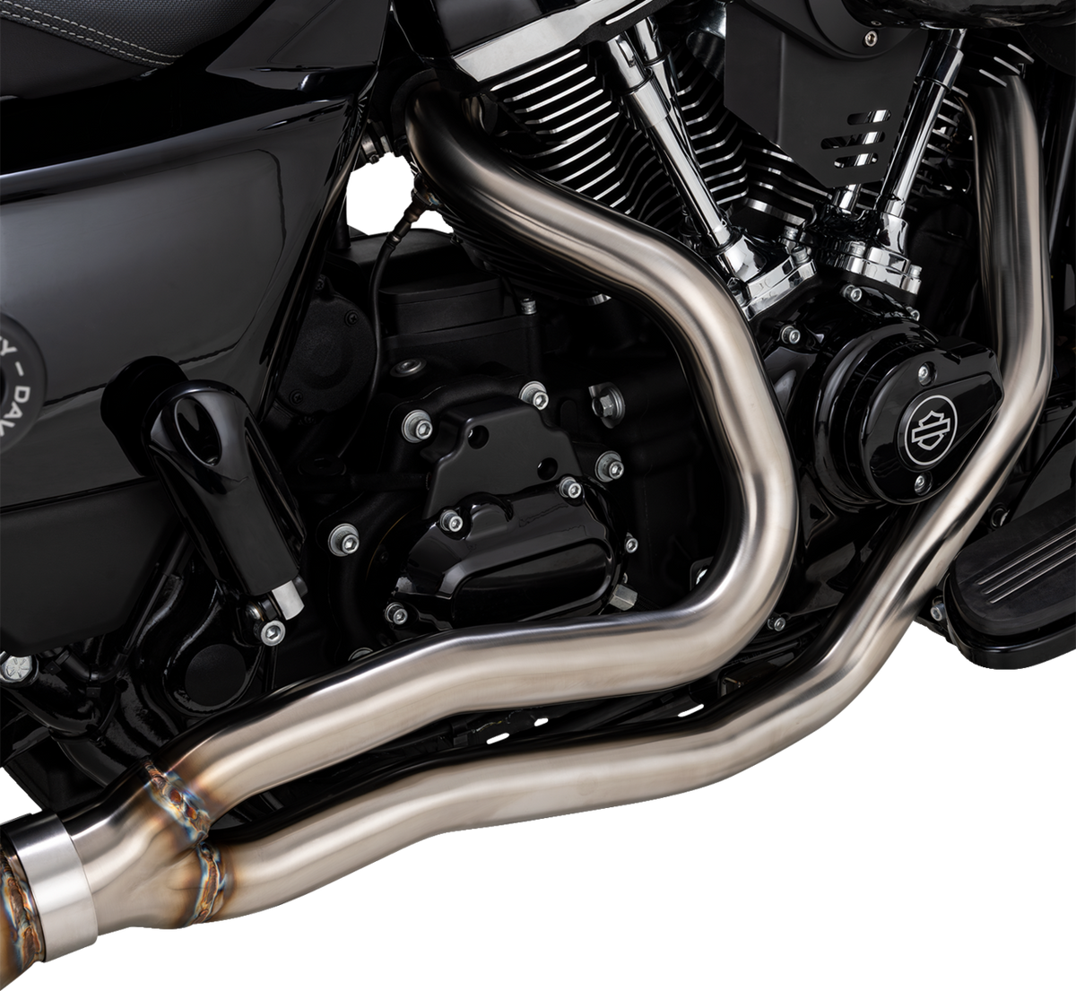 Vance & Hines 27347 Gaslighter 2-Into-1 Exhaust System for M8 Touring, Brushed