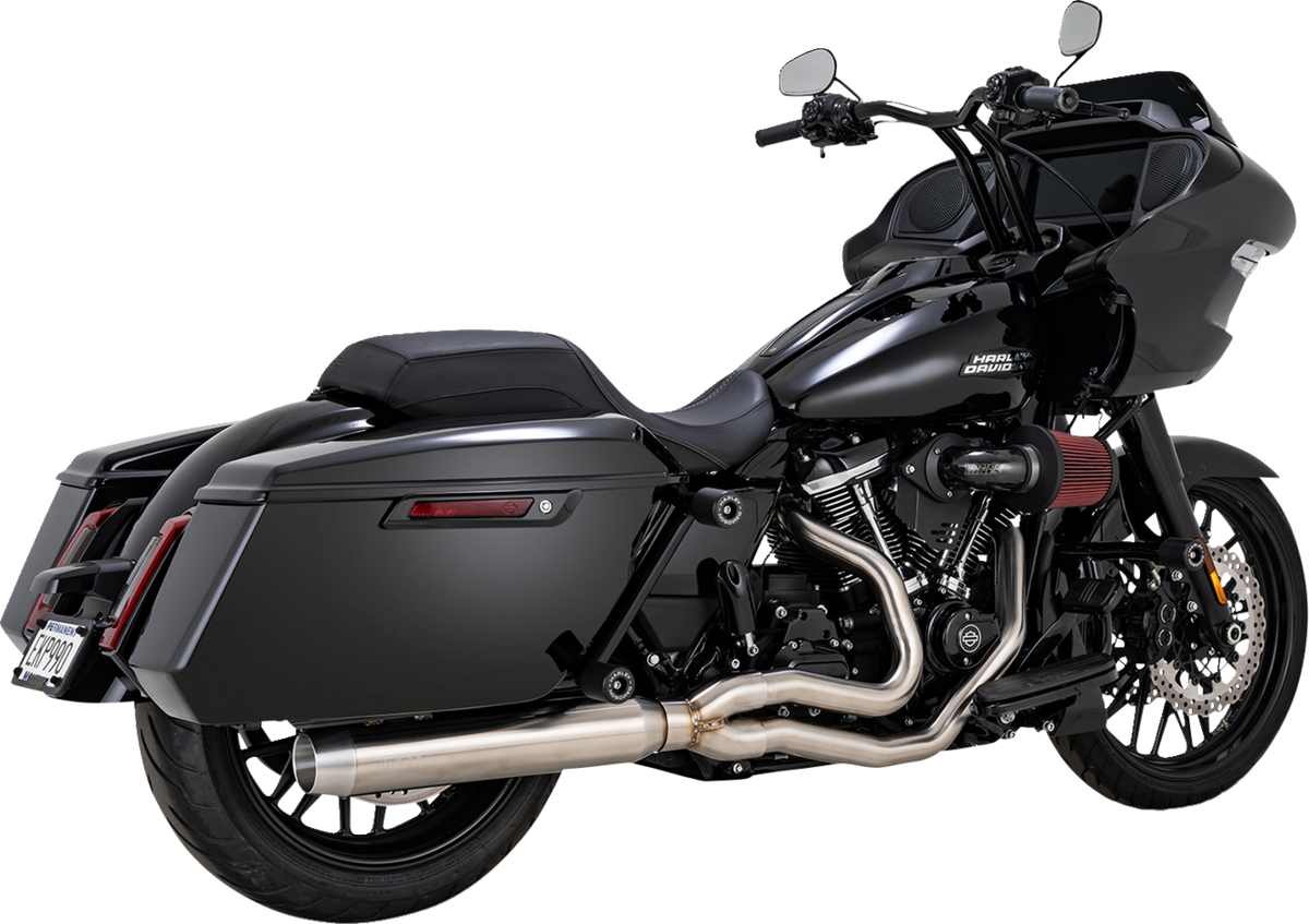 Vance & Hines Gaslighter 2-into-1 Exhaust System with Heat Shields for M8 Touring, Brushed Finish, Part 27346