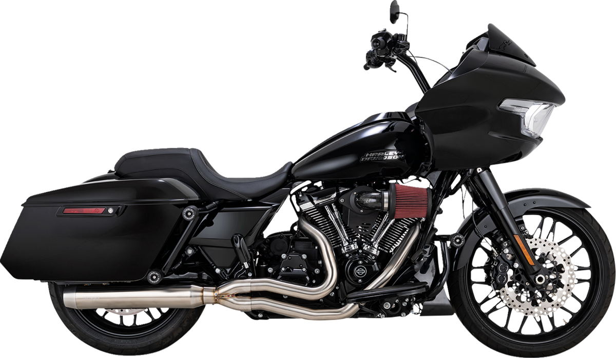 Vance & Hines Gaslighter 2-into-1 Exhaust System with Heat Shields for M8 Touring, Brushed Finish, Part 27346