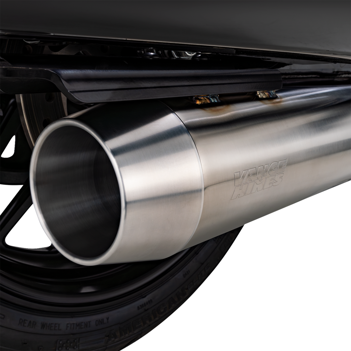 Vance & Hines Gaslighter 2-into-1 Exhaust System with Heat Shields for M8 Touring, Brushed Finish, Part 27346