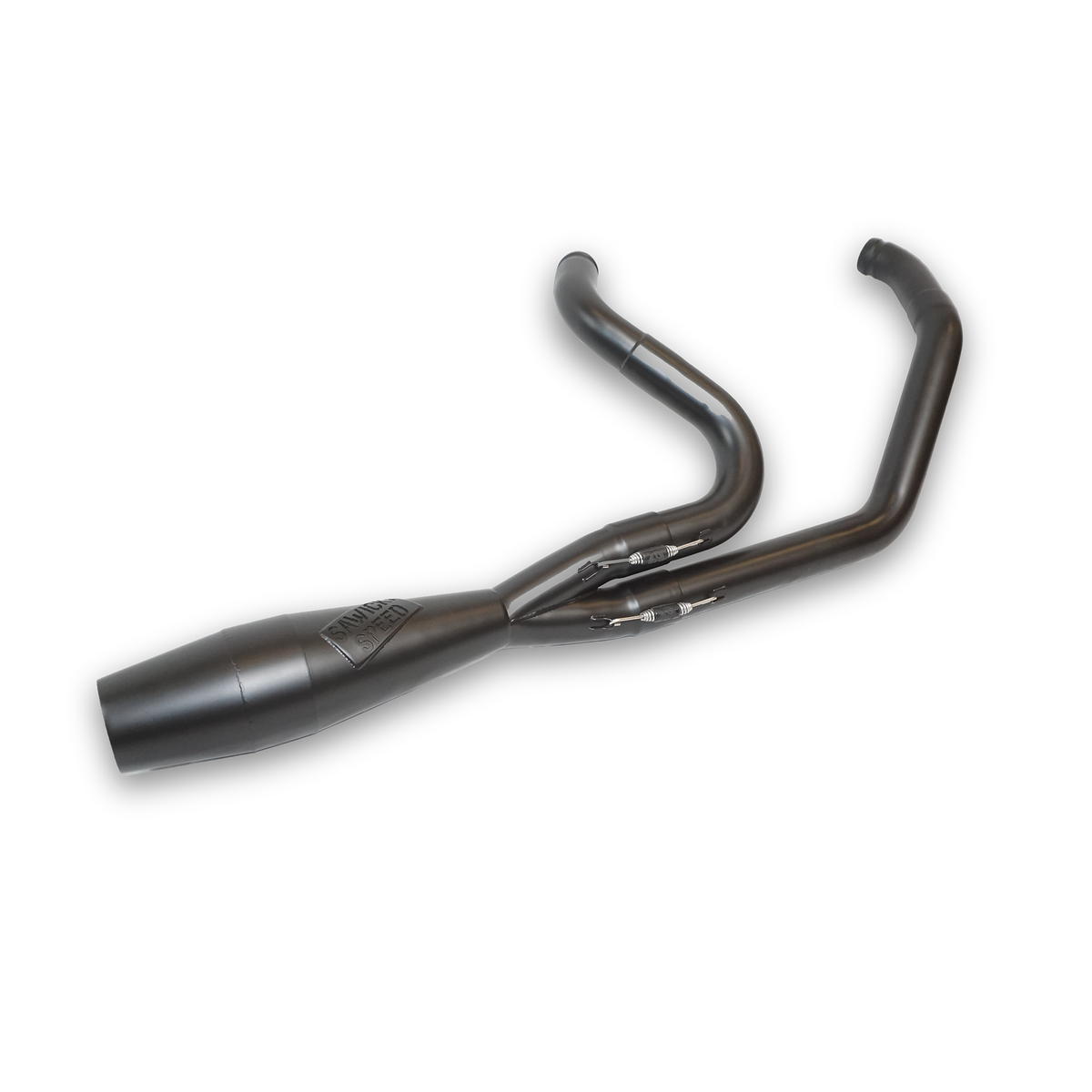 Sawicki 930-02603 Shorty Cannon Black Exhaust for Harley-Davidson M8 Softail