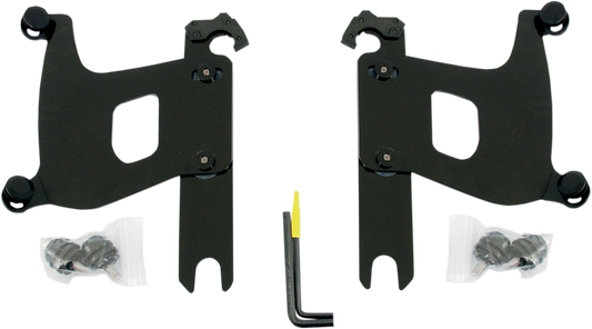 MEMPHIS SHADES Bullet Trigger Lock Mounting Kit - Covered Forks - Without Lightbar - Black MEB1975