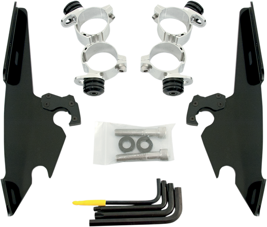 MEMPHIS SHADES Fats/Slim Mounting Kit - Polished - XL 48 MEB1986