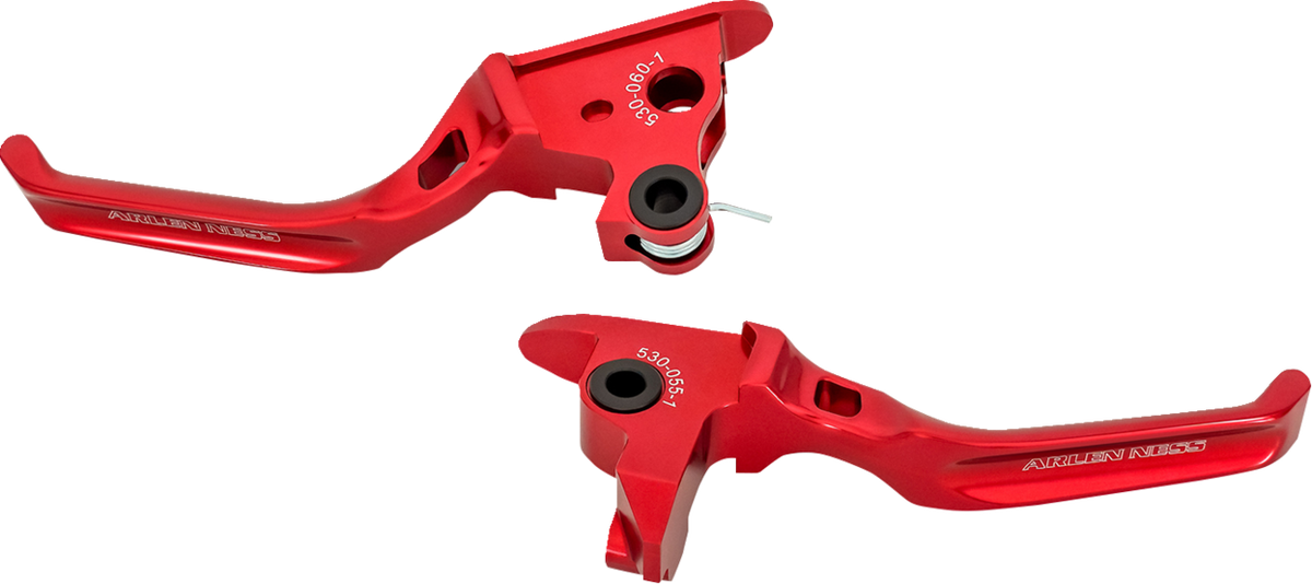 Arlen Ness Method Motorcycle Lever Set, Red, Part Number 530-035