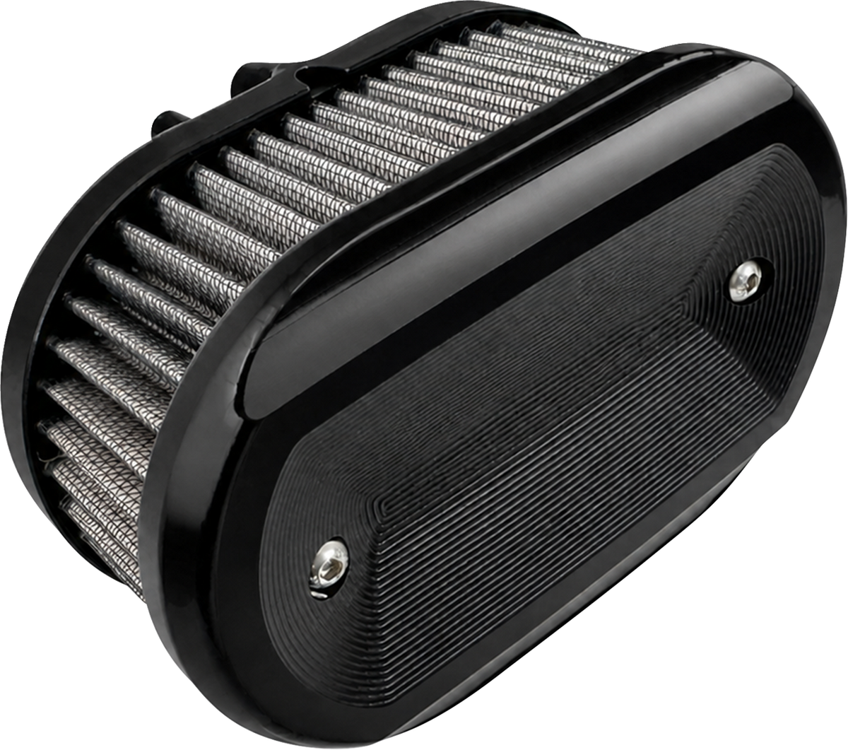 KODLIN USA Vektor Oval Air Cleaner with K&N Filter, Gloss Black, M8 - K29250