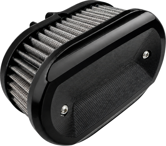 KODLIN USA Vektor Oval Air Cleaner with K&N Filter, Gloss Black, M8 - K29250