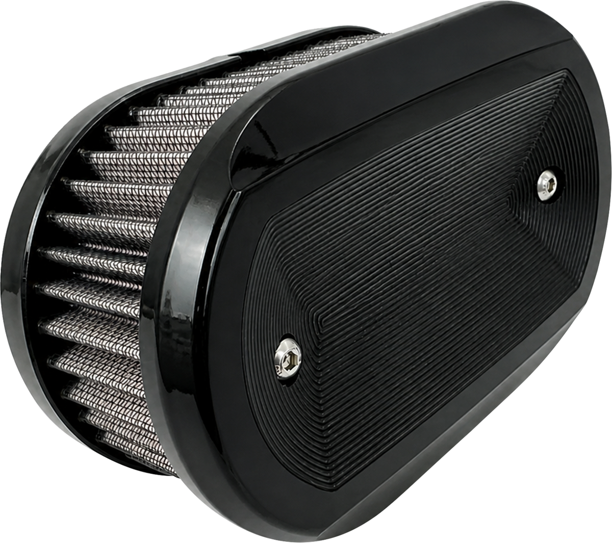KODLIN USA Vektor Oval Air Cleaner with K&N Filter, Gloss Black, M8 - K29250