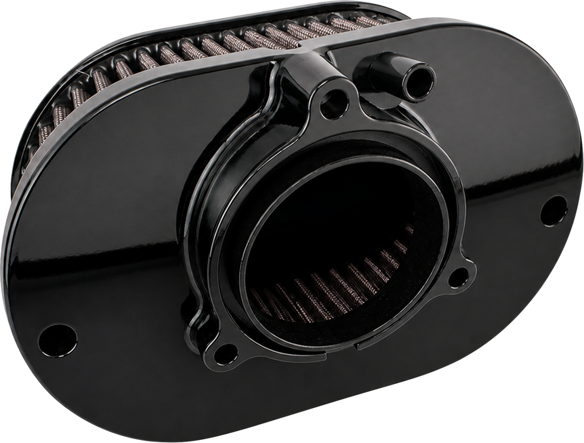 KODLIN USA Vektor Oval Air Cleaner with K&N Filter, Gloss Black, M8 - K29250