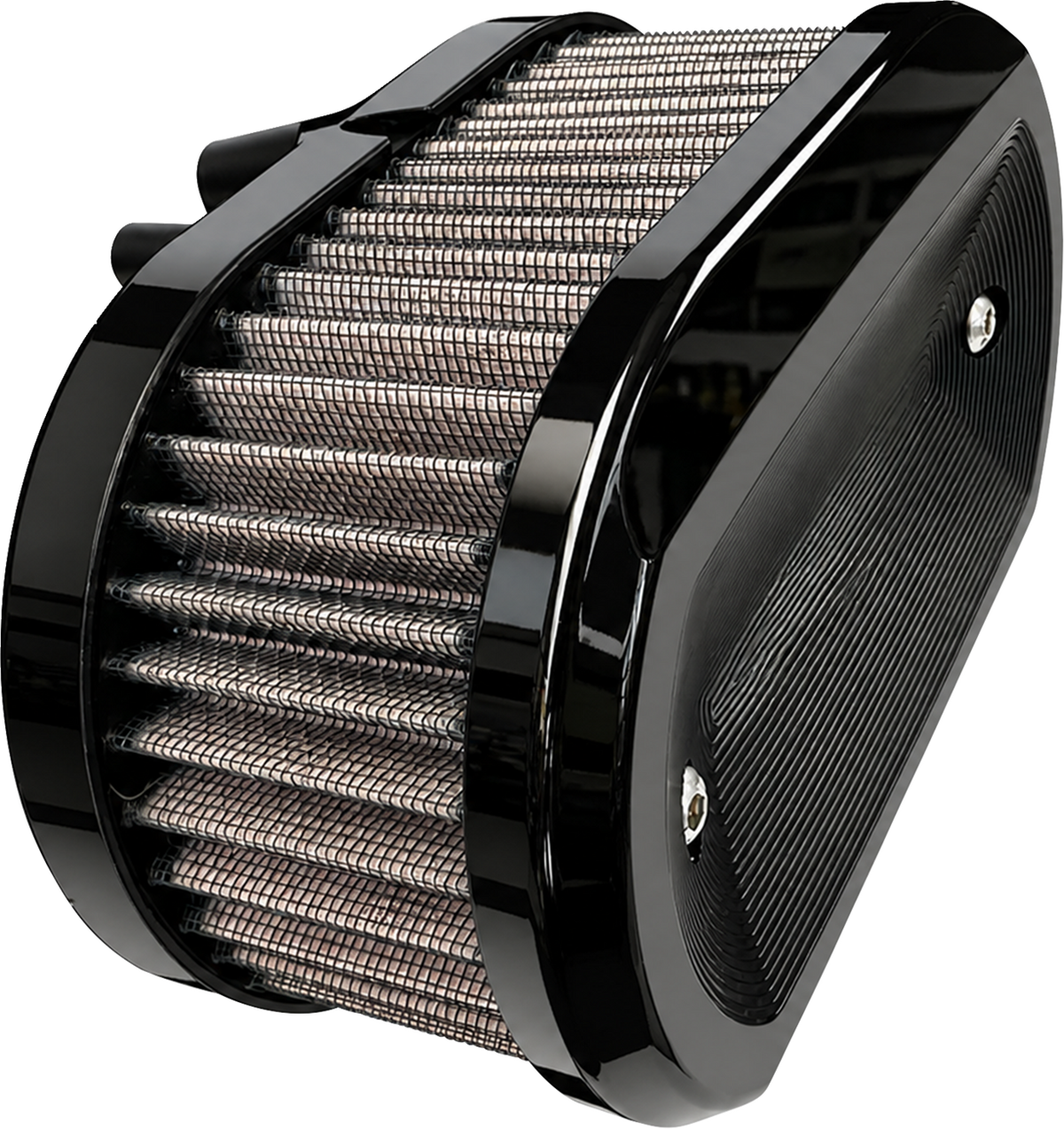 KODLIN USA Vektor Oval Air Cleaner with K&N Filter, Gloss Black, M8 - K29250