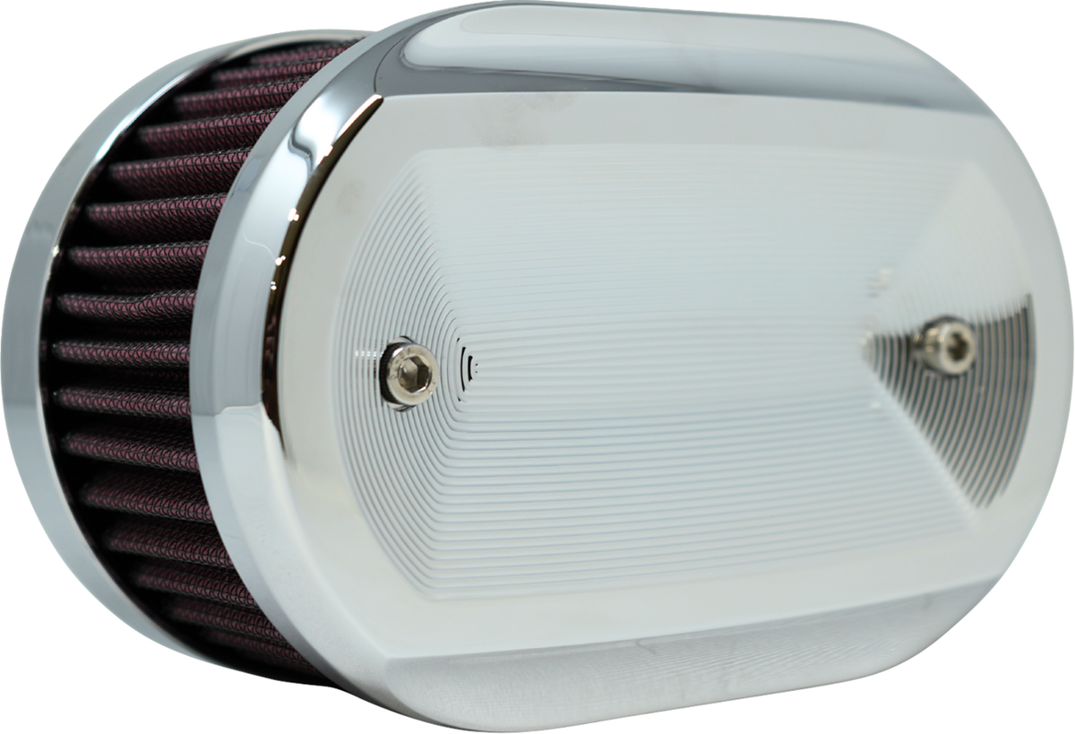 KODLIN USA Vektor Oval Air Cleaner Chrome for M8 Engines K29251