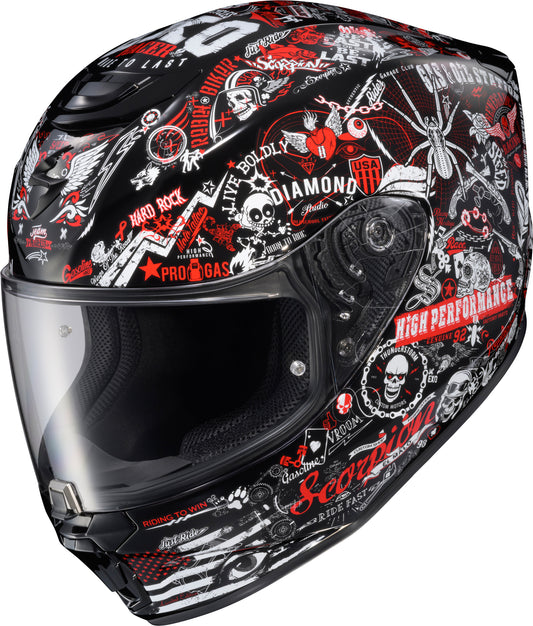 Scorpion EXO Exo R330 Full Face Helmet Shake 2 Red - DOT and ECE 22.06 Certified