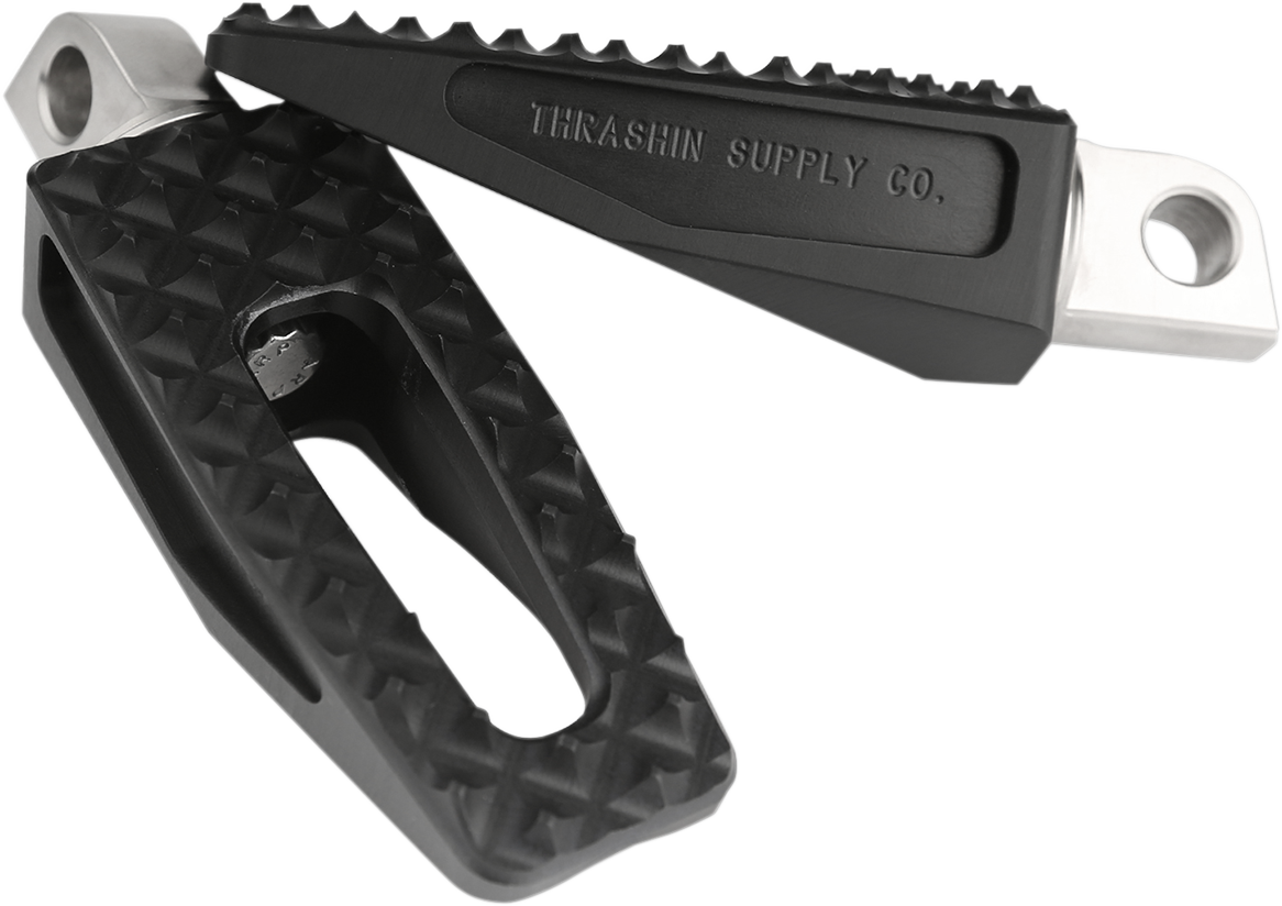 THRASHIN SUPPLY CO. Front/Rear P-54 Slim Foot Pegs - Black - 1.375" TSC-2021-1