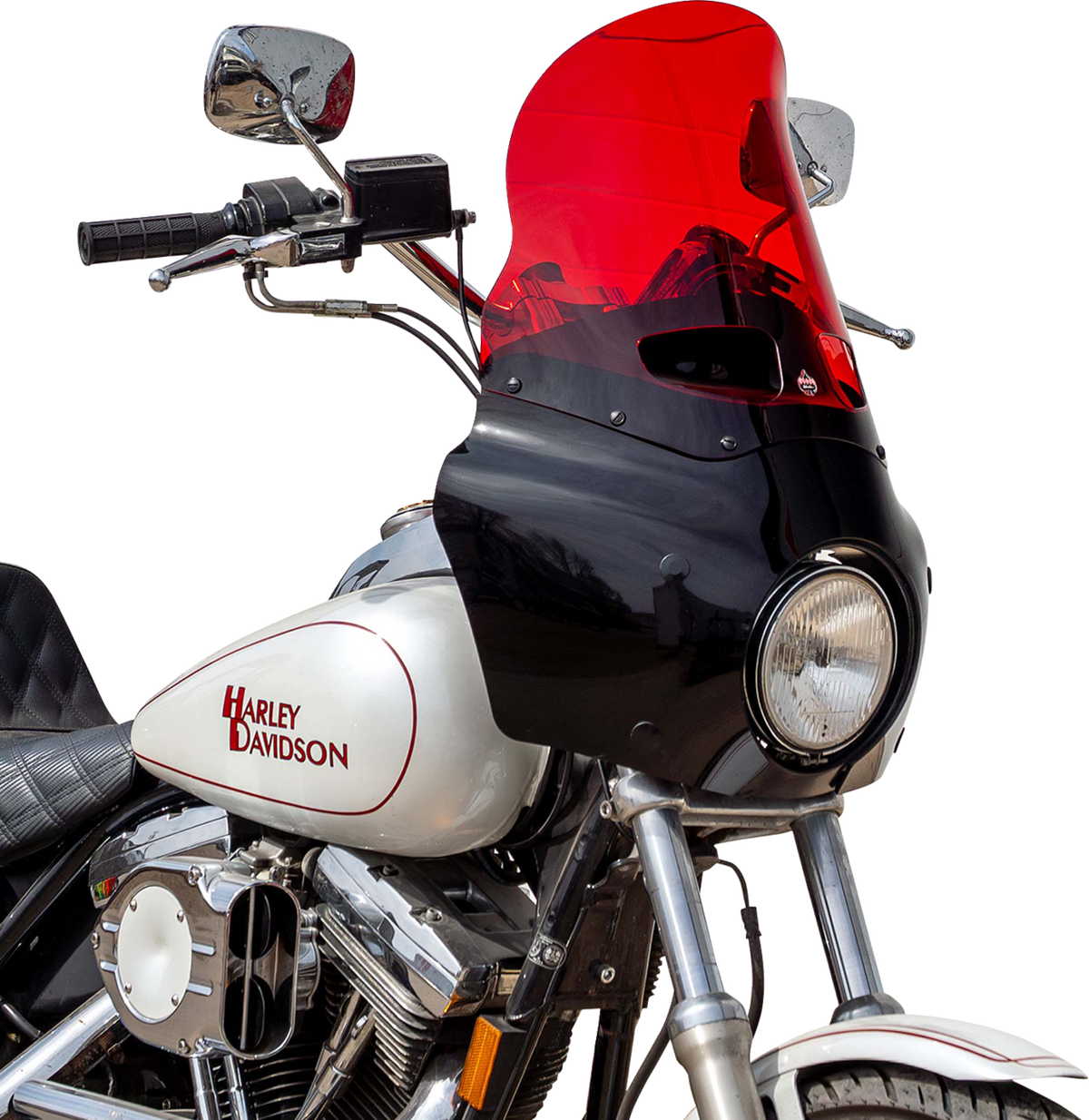 Klock Werks Kolor Flare Windshield for Road Warrior Fairing, 15-Inch Red - KWW-06-0619