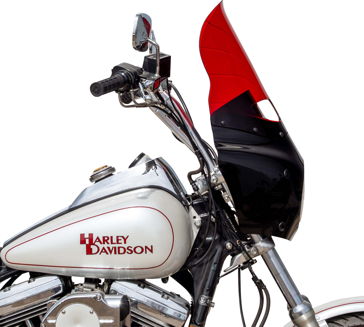Klock Werks Kolor Flare Windshield for Road Warrior Fairing, 15-Inch Red - KWW-06-0619