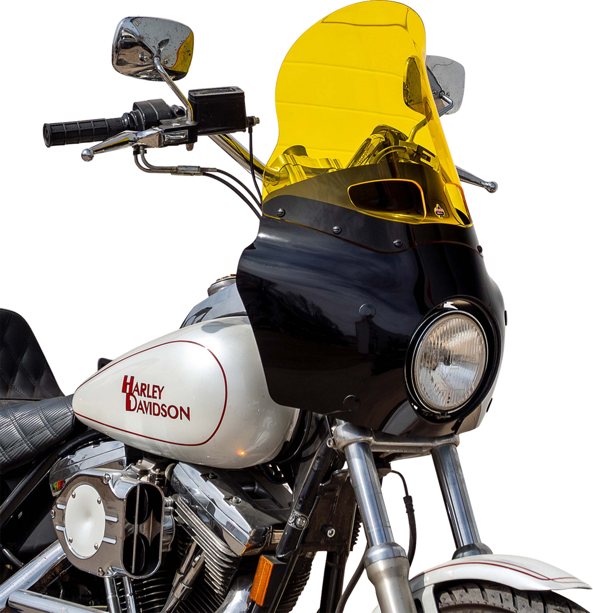 Klock Werks Flare Windshield for Road Warrior Fairing, 15-Inch Yellow, KWW-06-0621