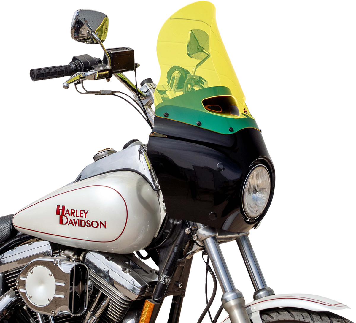 Klock Werks Ice Flare Windshield, 15-Inch Yellow Ice for Road Warrior Fairing KWW-06-0616