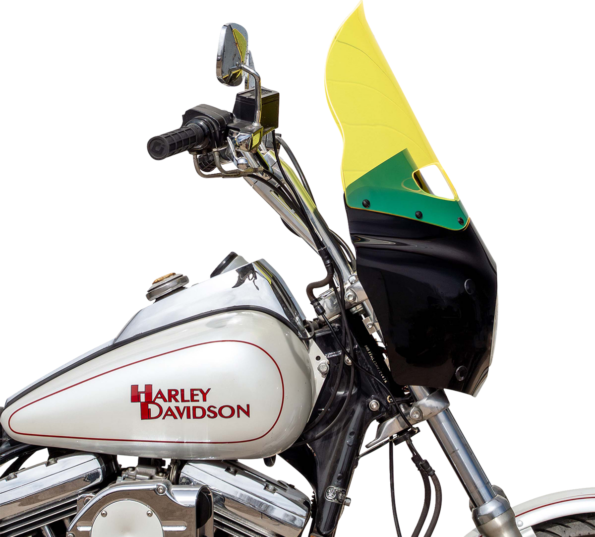 Klock Werks Ice Flare Windshield, 15-Inch Yellow Ice for Road Warrior Fairing KWW-06-0616