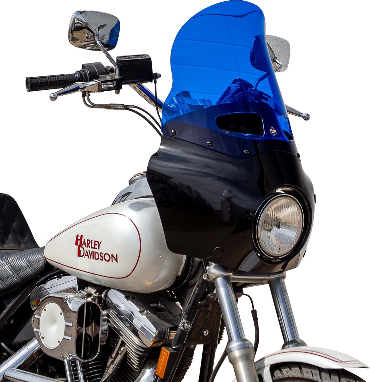 Klock Werks Kolor Flare Windshield for Road Warrior Fairing, 15-Inch Blue, KWW-06-0623