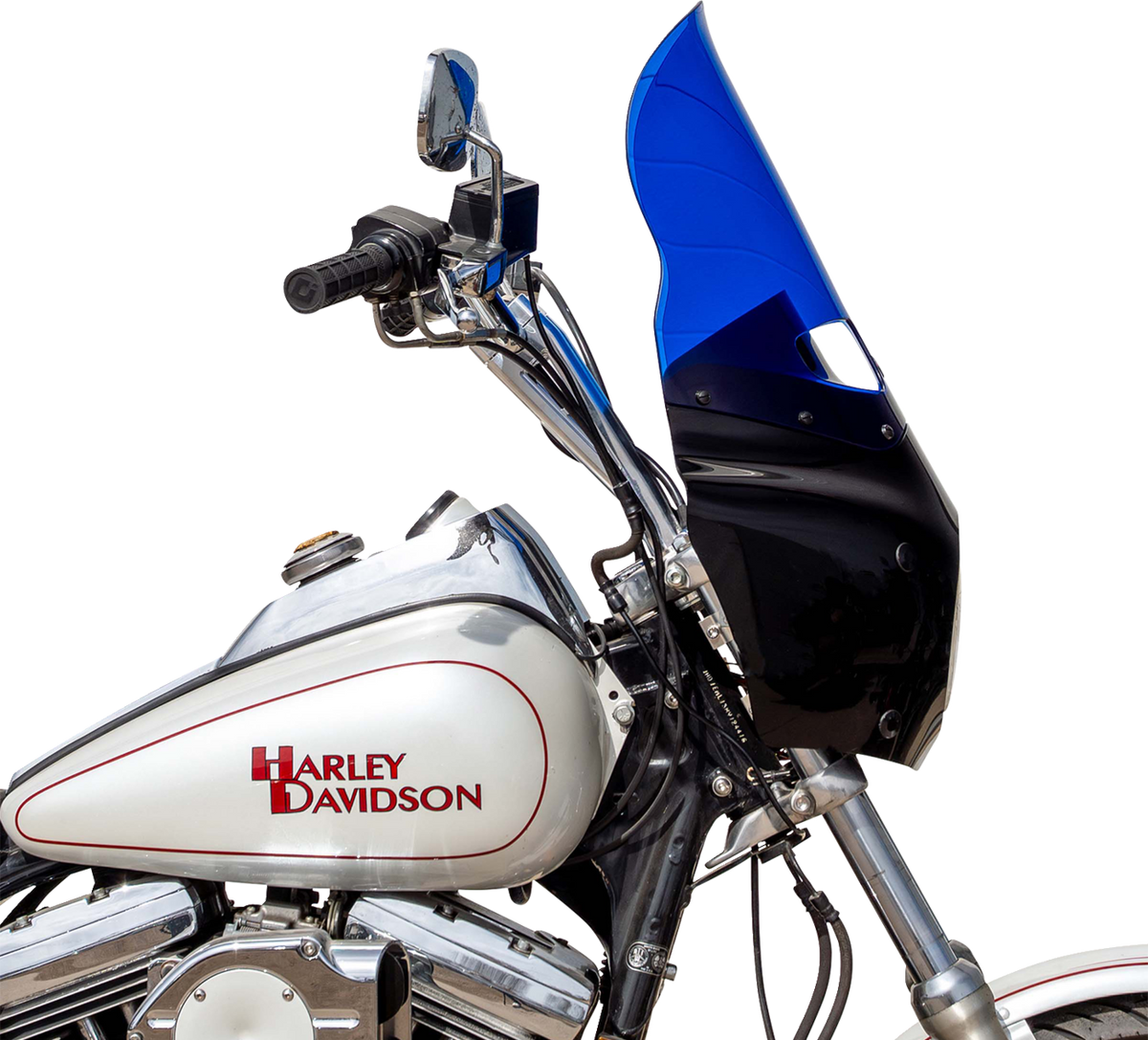 Klock Werks Kolor Flare Windshield for Road Warrior Fairing, 15-Inch Blue, KWW-06-0623