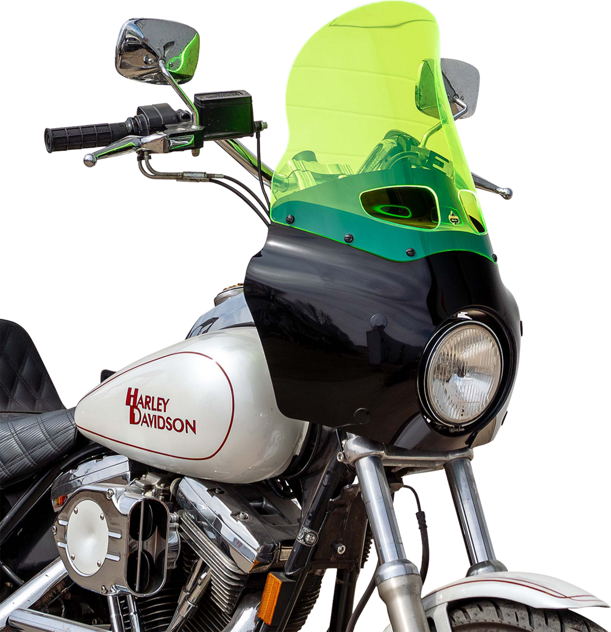 Klock Werks Ice Flare Windshield 15-Inch Green Ice for Road Warrior Fairing KWW-06-0617