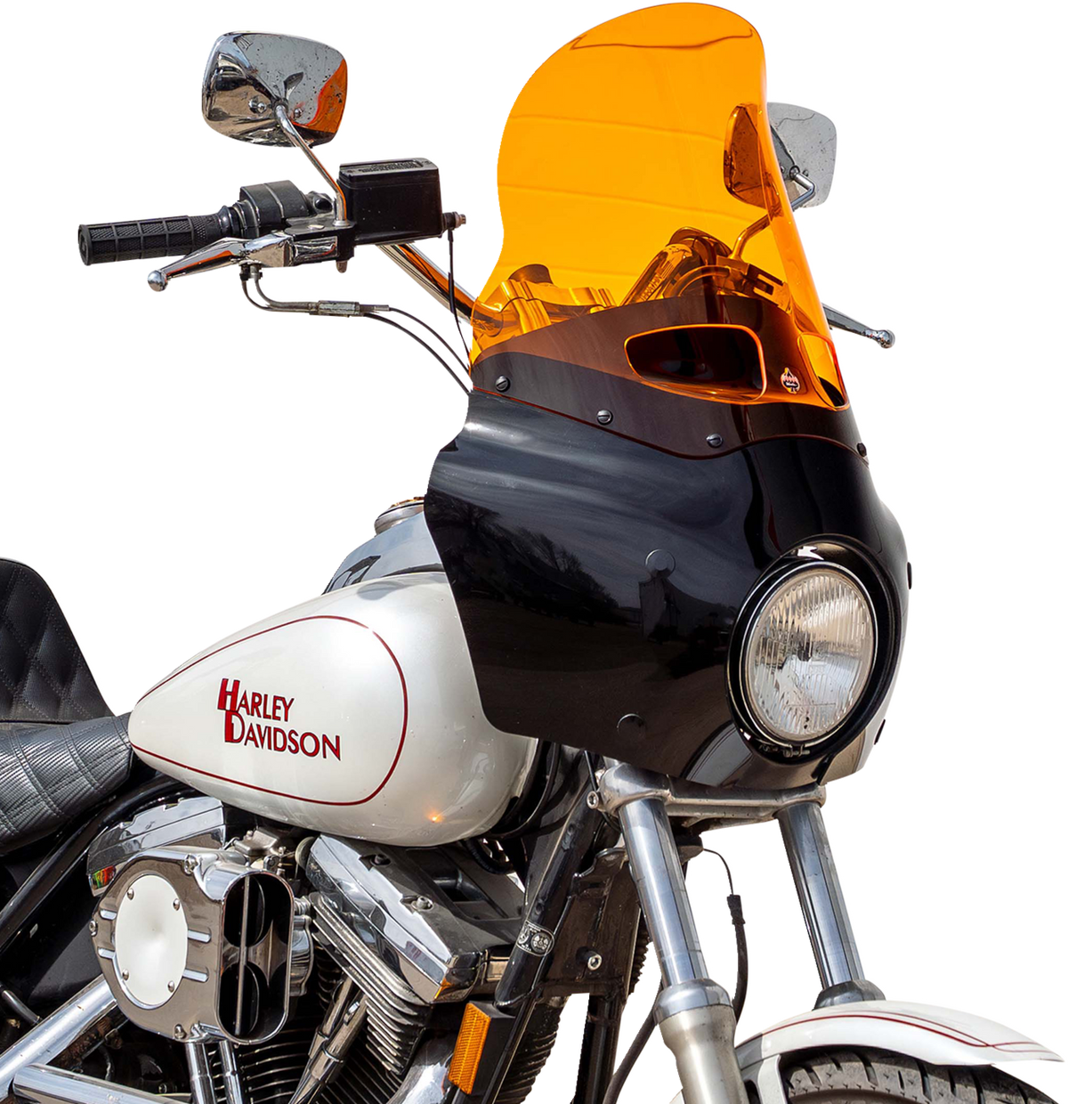 Klock Werks 15-Inch Kolor Flare Windshield for Road Warrior Fairing, Orange - KWW-06-0620