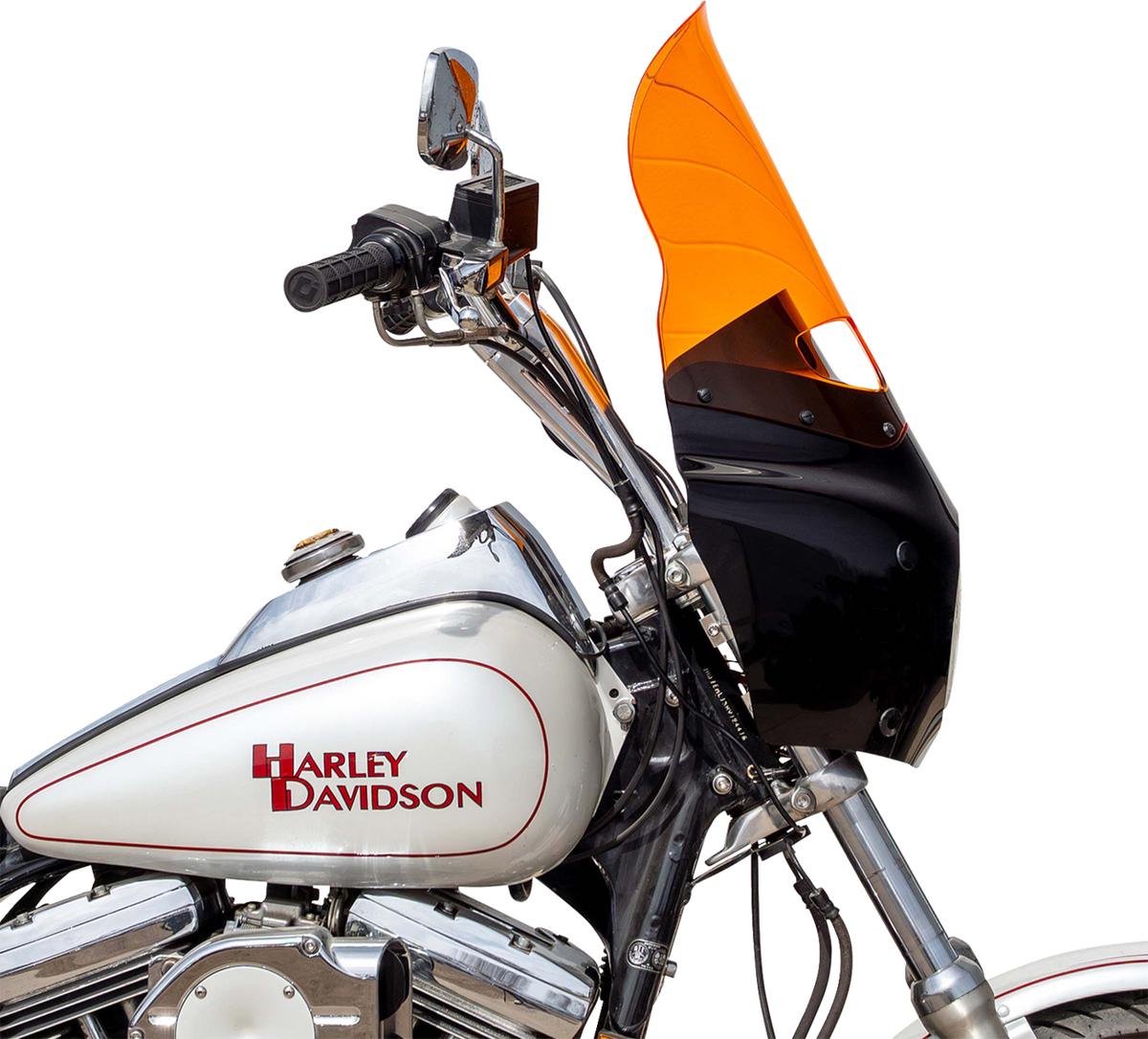 Klock Werks 15-Inch Kolor Flare Windshield for Road Warrior Fairing, Orange - KWW-06-0620