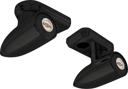Paul Yaffe Bagger Nation Lightning Bullet Pro Amber/White Handlebar Lights, Black – PYO:LB-PM-DRL-B