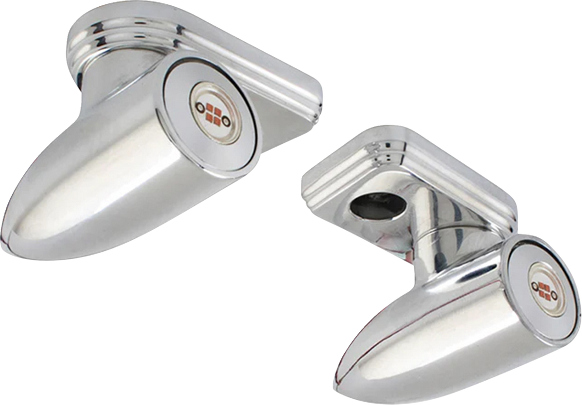 Paul Yaffe Bagger Nation Lightning Bullet Pro Amber/White Handlebar Lights, Chrome - PYO:LB-PM-DRL-C