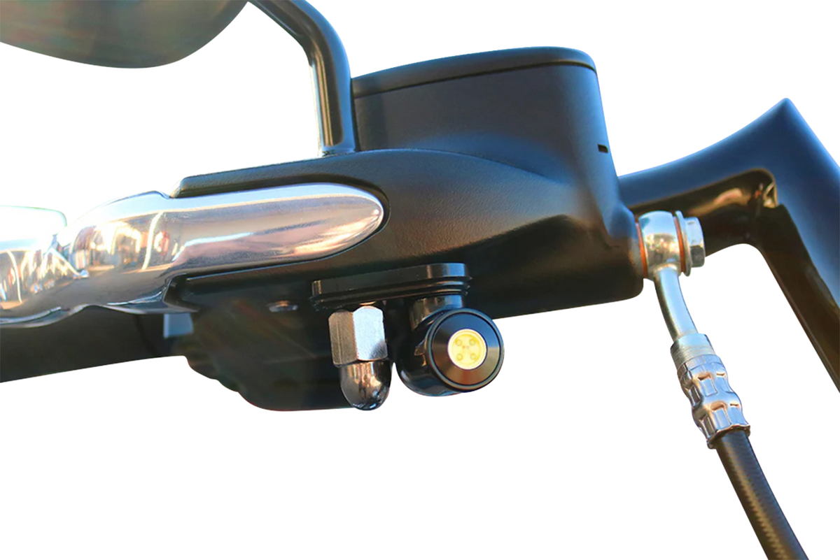 Paul Yaffe Bagger Nation Lightning Bullet Pro Amber/White Handlebar Lights, Black – PYO:LB-PM-DRL-B