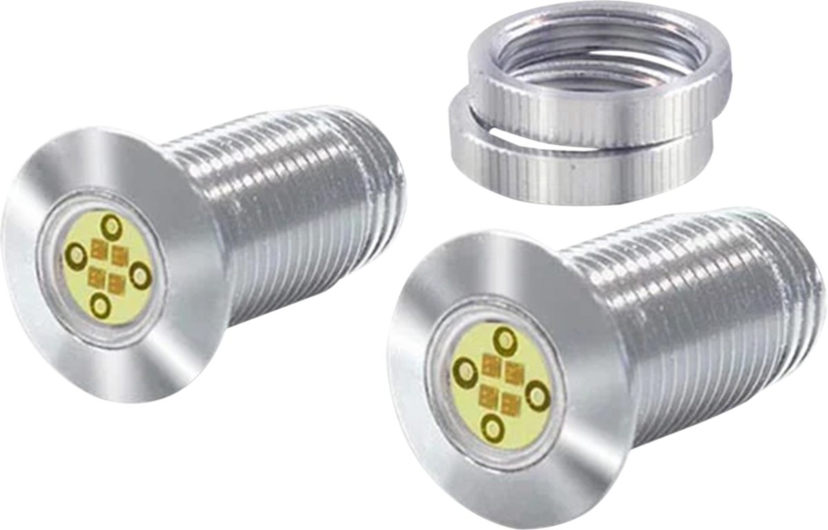Paul Yaffe Bagger Nation Lightning Bolts Amber/White Chrome Front LED Lights PYO:BOLTS-DRL-C