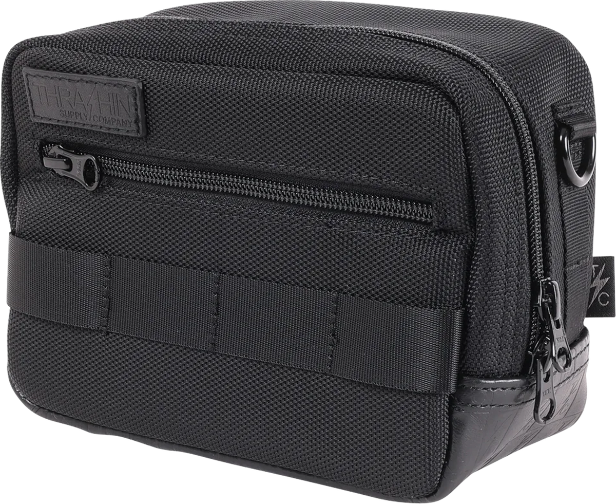Thrashin Supply Co. Crossbody Handlebar Bag, Black and Gray – THB-0038