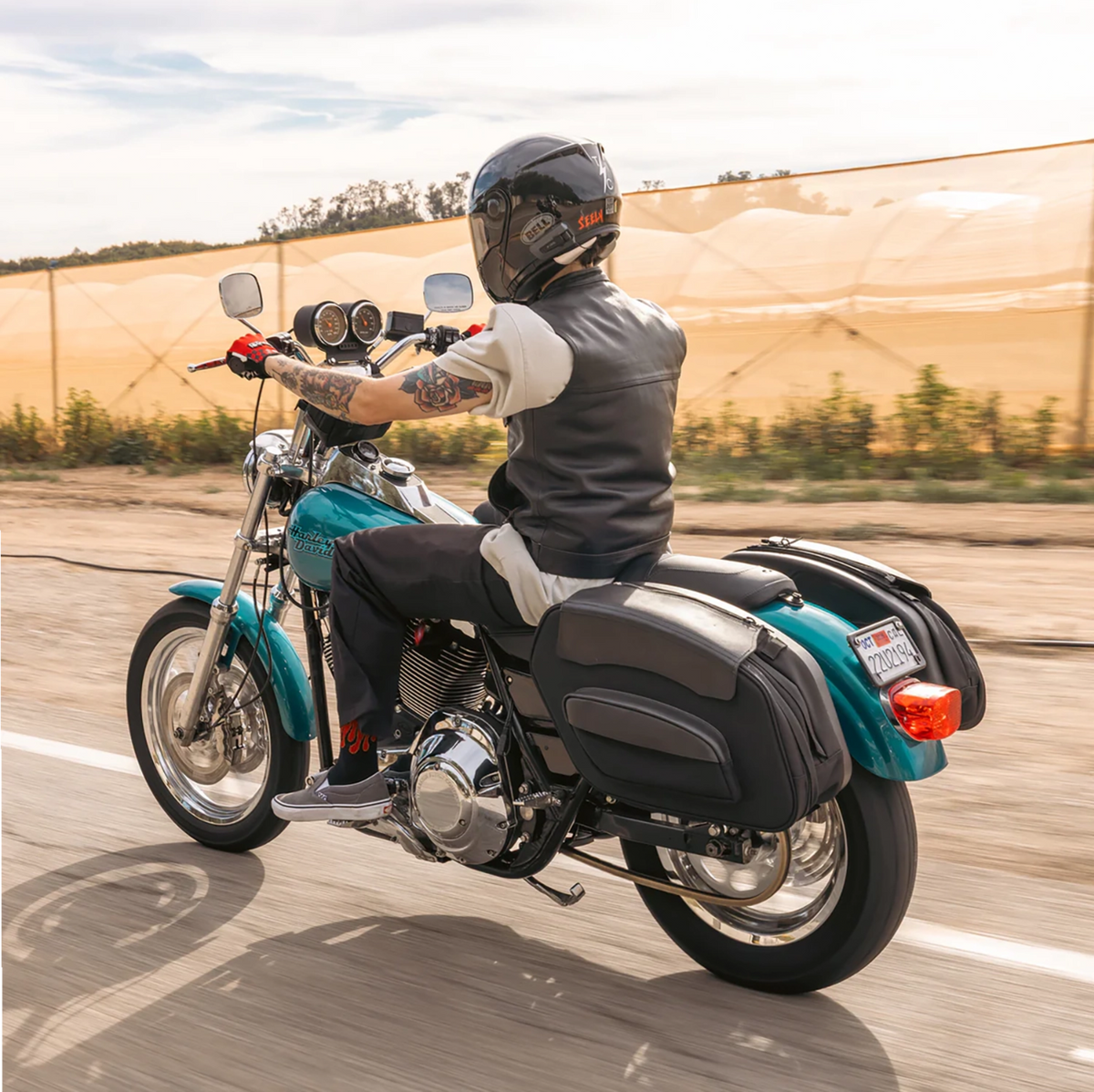 THRASHIN SUPPLY CO. Sport Saddlebags with Quick Detach, 60 Liter, TSB-0024