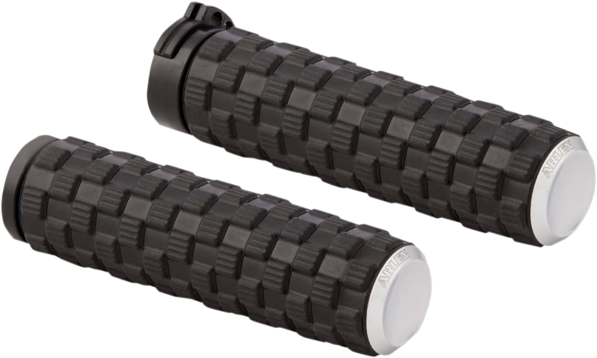 ARLEN NESS Air Trax Grips - Cable - Chrome 07-351