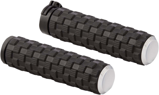 ARLEN NESS Air Trax Grips - Cable - Chrome 07-351
