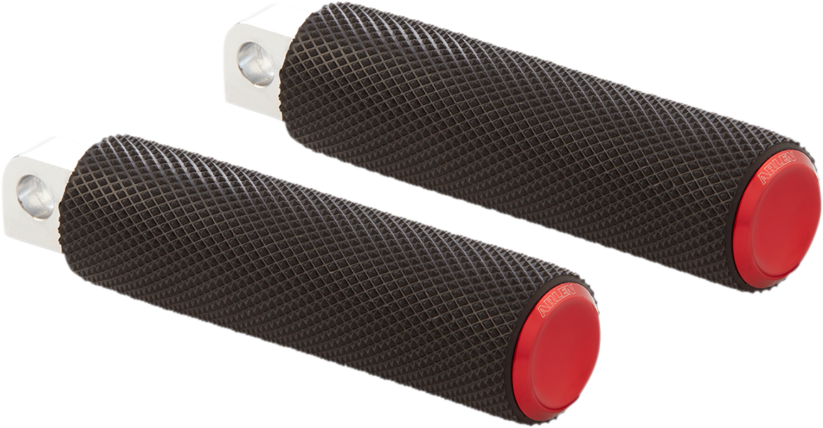 ARLEN NESS Knurled Foot Pegs - Red - FX/FL '18-'25 07-954