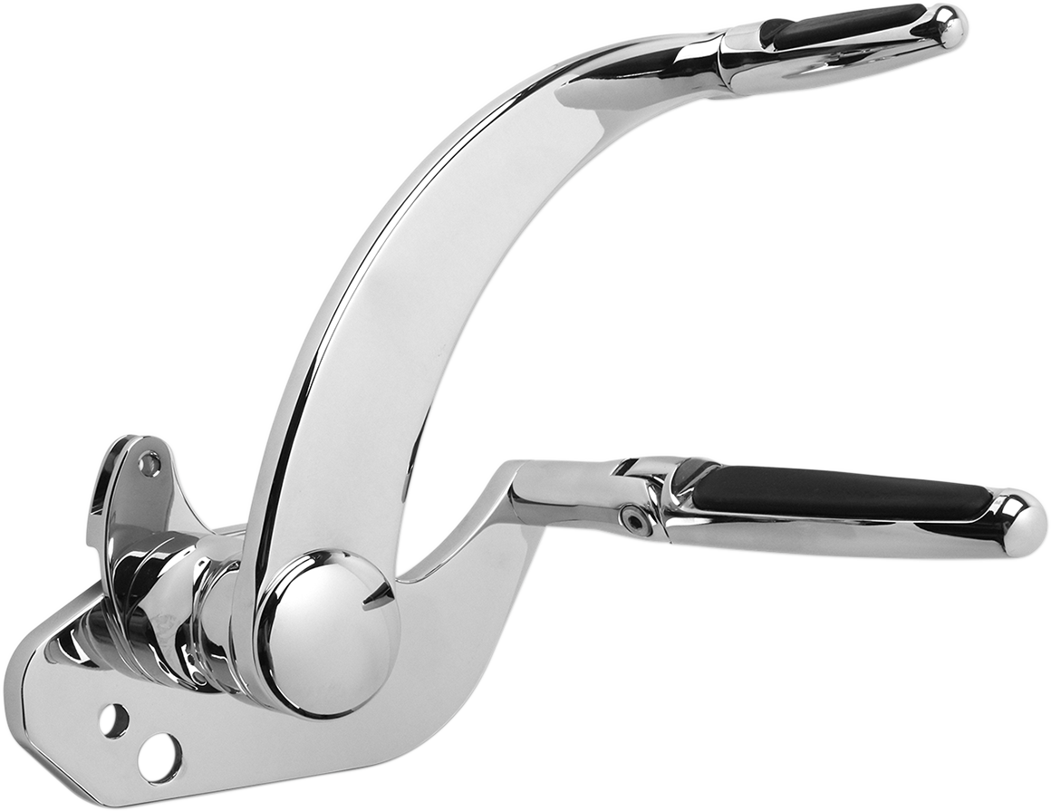 HAWG HALTERS Forward Control - '14+ FLH - Chrome - Standard - Folding Rubber Inlay Pegs - Solid Lever FCK-F14CS-FR