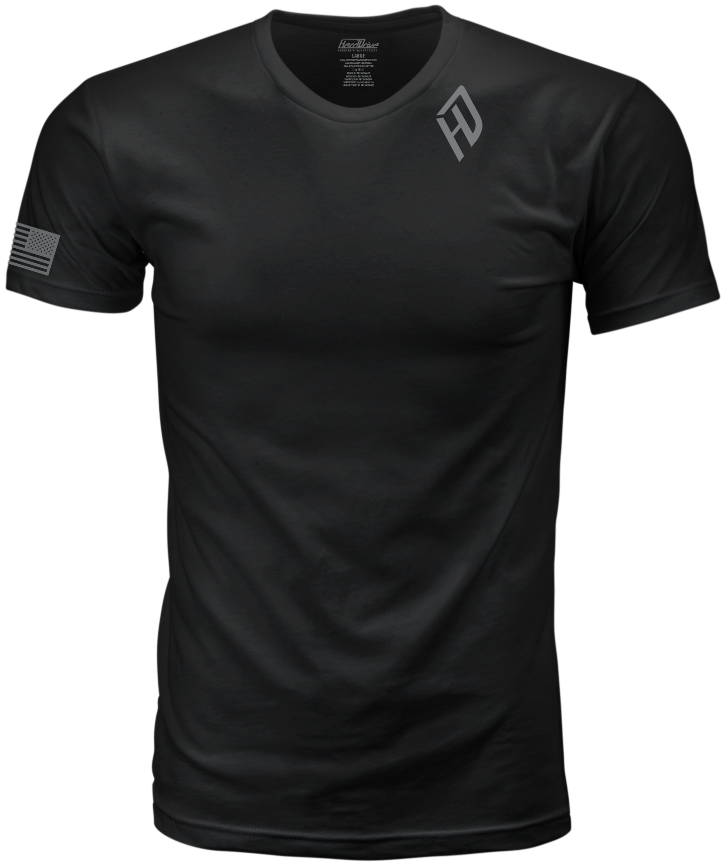 Harddrive Shield Tee Black/White Large by Harddrive - Part 800-0204L