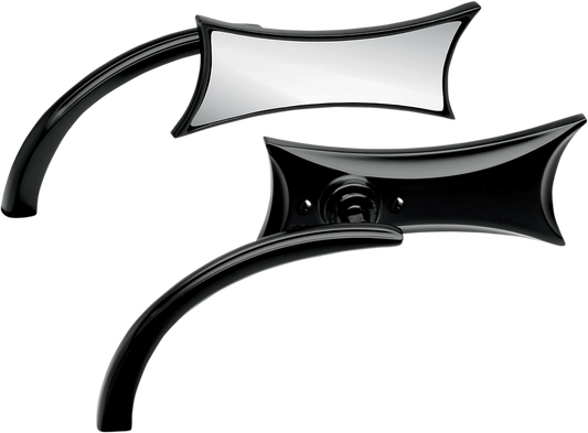 ARLEN NESS Mirror - Micro - Four-Point - Side View - Rectangle - Black - Left 13-418