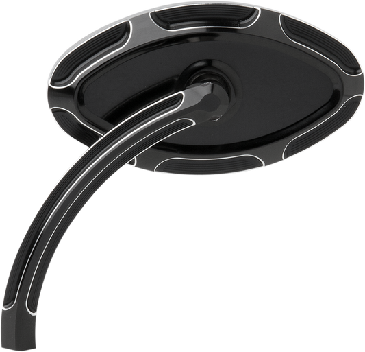 ARLEN NESS Mirror - Beveled - Side View - Short - Cat Eye - Black - Left 13-130