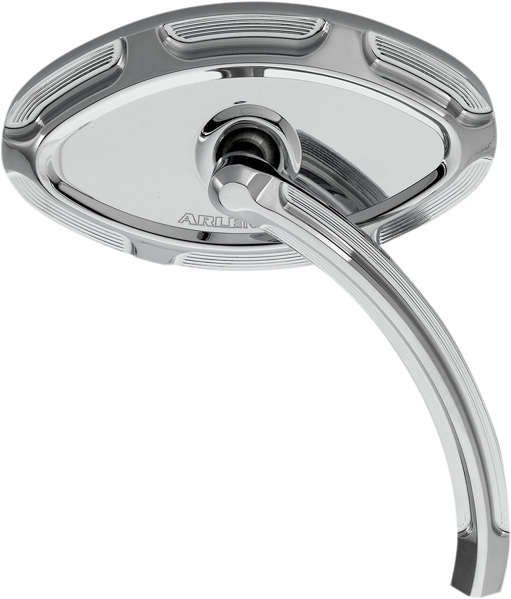 ARLEN NESS Mirror - Beveled - Side View - Short - Cat Eye - Chrome - Right 13-133