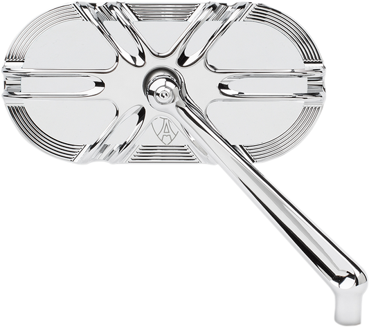ARLEN NESS Mirror - Side View - Caged Series/Deep Cut - Chrome - Left 13-165