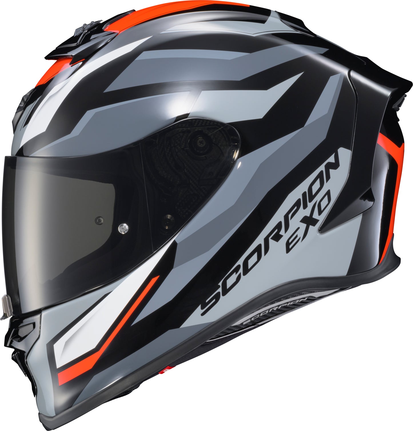 Scorpion EXO R1 Air Full Face Helmet Raven Black/Red/Grey Medium
