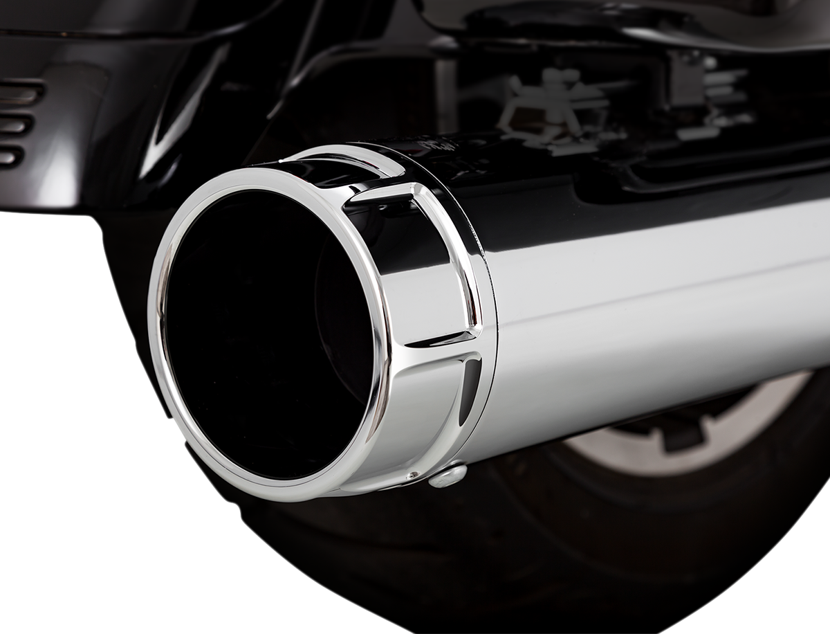 VANCE & HINES 4-1/2 Inch Torquer Mufflers for Harley FL '95-'16 – Chrome 16673