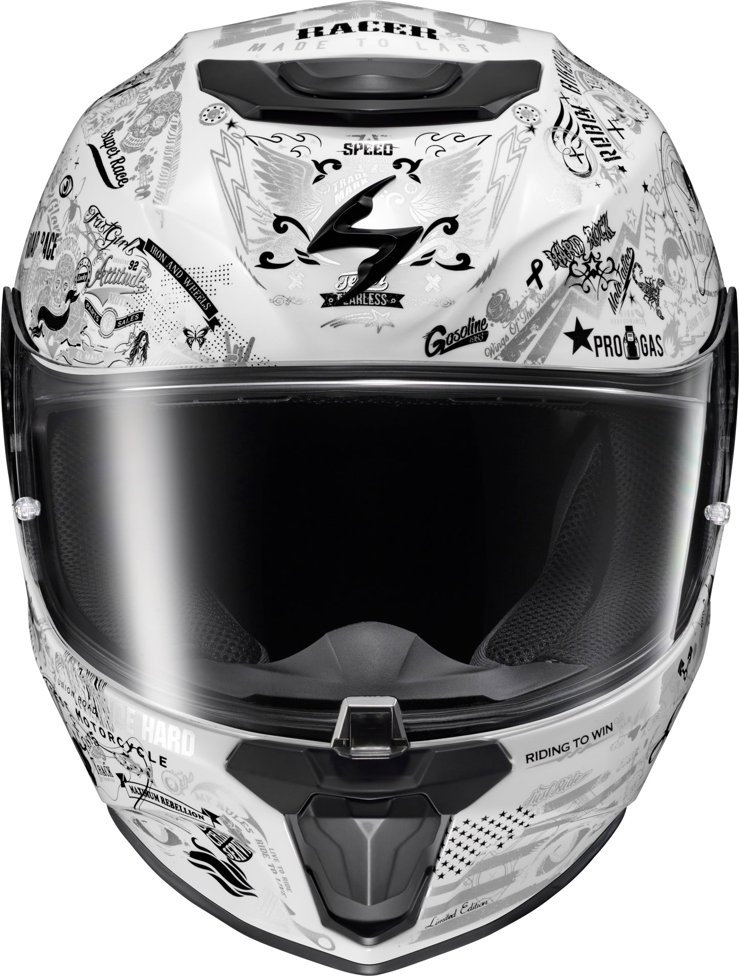 Scorpion EXO Exo R330 Full Face Helmet - Shake 2 White