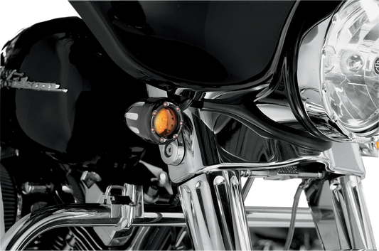 ARLEN NESS Turn Signals - LED - Deep Cut - Black/Amber - Amber Ring 12-753