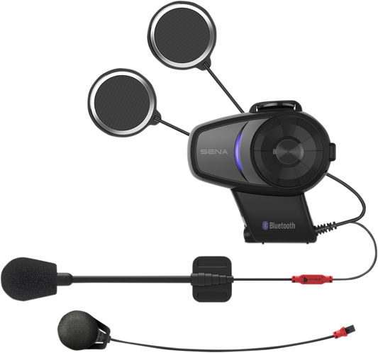 SENA 10S Communication System 10S-02- for Motorcycle Helmets with Bluetooth v4.1 and 1.6 km Intercom Range