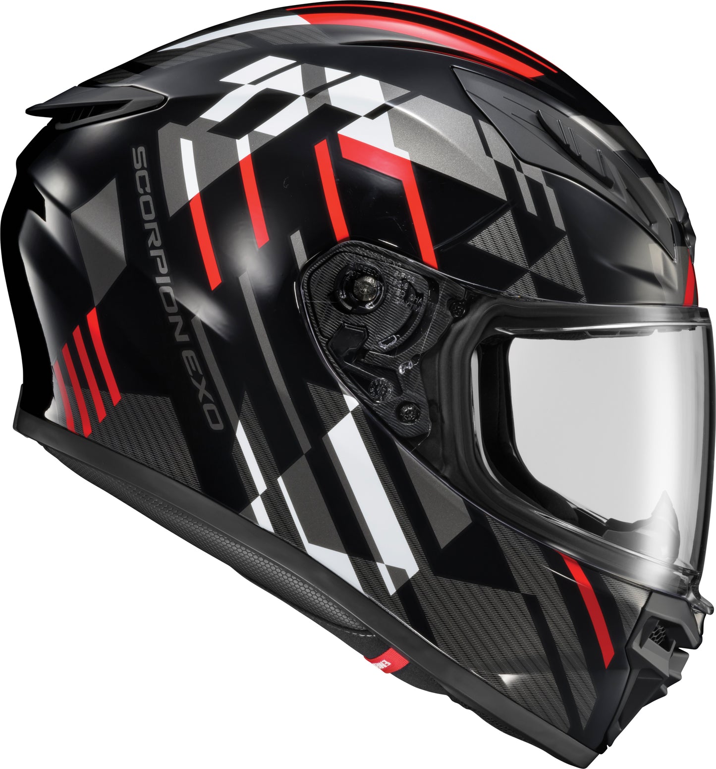 Scorpion EXO Exo R430 Full Face Helmet Paradox Red with Elliptec Shield and Ventilation System