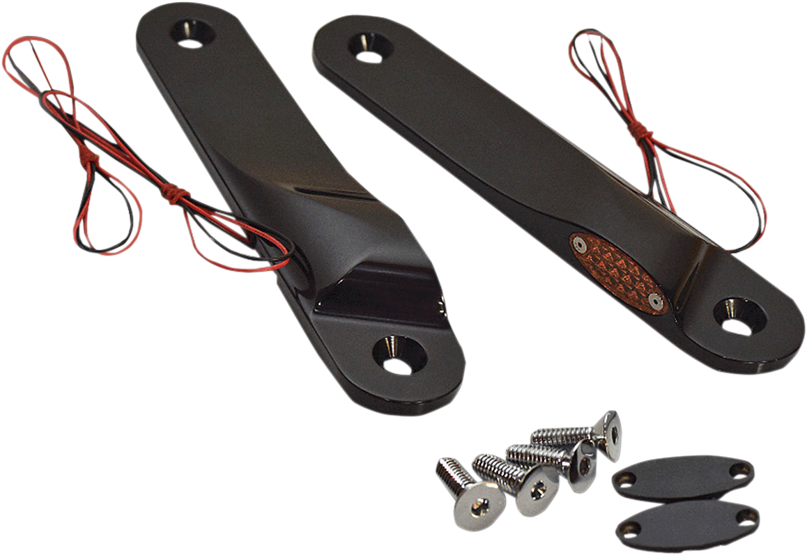 PRO-ONE PERF.MFG. LED Front Turn Signal Lights - Black (Part #909109B)