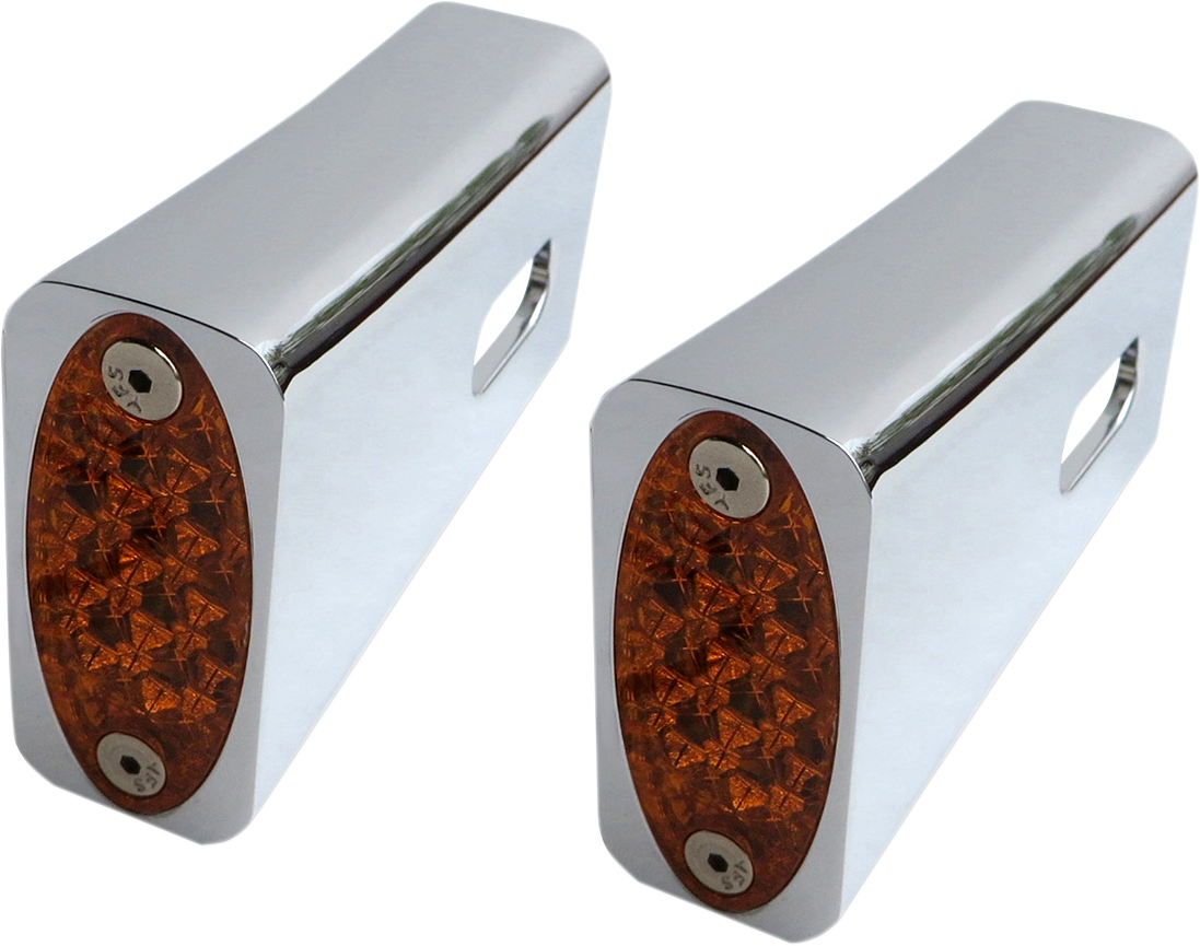 PRO-ONE PERF.MFG. Strut LED Marker Light - Chrome/Amber (Part #909108)