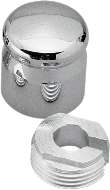 PRO-ONE PERF.MFG. Chrome Billet Choke Cable Knob Cover - Smooth (Part No. 200210)